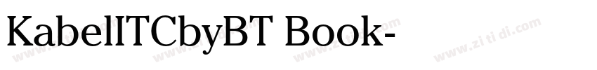 KabelITCbyBT Book字体转换